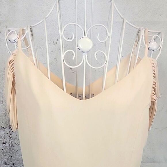 Naked Zebra Elegant Peach Cream Women's Top Size S - Picture 2 of 11